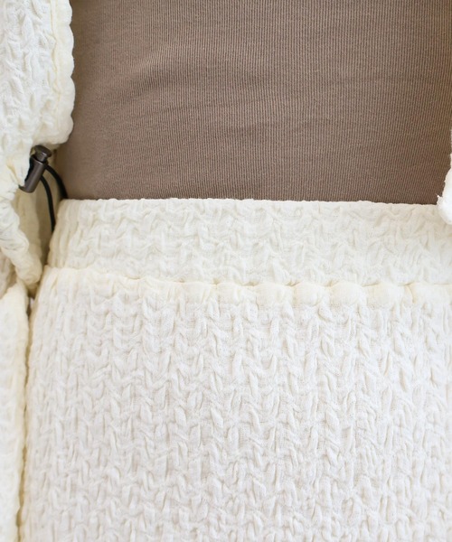 Social GIRL（ソーシャルガール）の「バックスリットジャガードロングスカート（スカート・レディース・ブラック/オフホワイト/ブルー/ベージュ・M）」の20枚目の写真