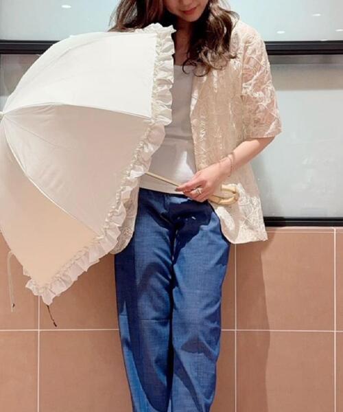 セール】pink trick/ピンクトリック 遮光率100％！2段折傘フリル