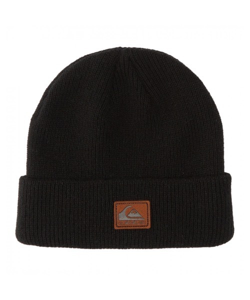 Quiksilver（クイックシルバー）の「PERFORMER 2/クイックシルバーワンポイントパッチビーニー（ニットキャップ/ビーニー・メンズ・グレー/ブラック系その他/バーガンディー/ブルー系その他/ネイビー/ベージュ/ブラック/レッド系その他/ブラック系その他2/ブラウン/イエロー・FREE）」の2枚目の写真
