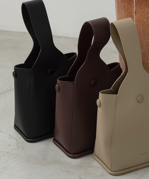 lawgy（ラウジー）の「one handle button arrange bag（ハンドバッグ・レディース・ベージュ/ブラウン/ブラック・FREE）」の12枚目の写真
