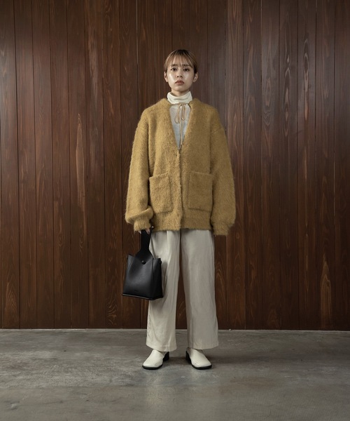 lawgy（ラウジー）の「one handle button arrange bag（ハンドバッグ・レディース・ベージュ/ブラウン/ブラック・FREE）」の15枚目の写真