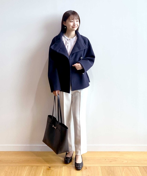 index（インデックス）の「◆ピンタックテーパードパンツ【ストレッチ/イージーアイロン/洗濯機洗い可】（その他パンツ・レディース・ダークオレンジ/アイボリー/ブラック・38/36/40/42）」の5枚目の写真