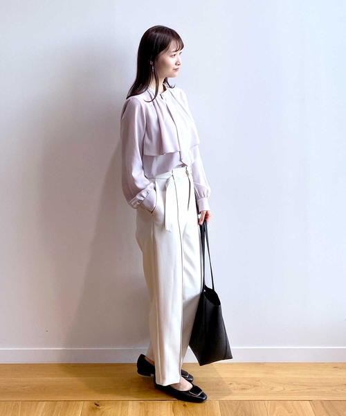 index（インデックス）の「◆ピンタックテーパードパンツ【ストレッチ/イージーアイロン/洗濯機洗い可】（その他パンツ・レディース・ダークオレンジ/アイボリー/ブラック・38/36/40/42）」の7枚目の写真