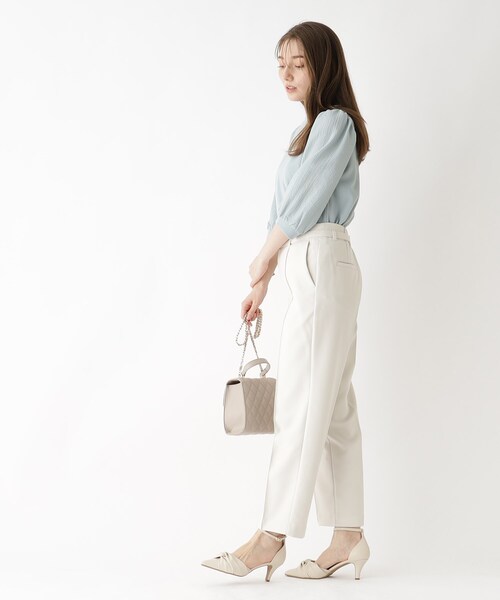 index（インデックス）の「◆ピンタックテーパードパンツ【ストレッチ/イージーアイロン/洗濯機洗い可】（その他パンツ・レディース・ダークオレンジ/アイボリー/ブラック・38/36/40/42）」の11枚目の写真