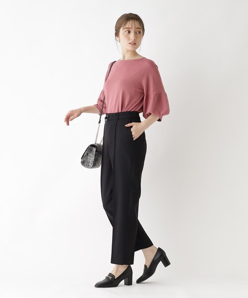 index（インデックス）の「◆ピンタックテーパードパンツ【ストレッチ/イージーアイロン/洗濯機洗い可】（その他パンツ・レディース・ダークオレンジ/アイボリー/ブラック・38/36/40/42）」の16枚目の写真