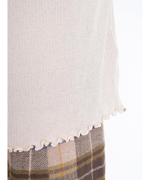 Samansa Mos2（サマンサ モスモス）の「シアーリブ配色メローカットソー（Tシャツ/カットソー・レディース・ピンク/グリーン/ブルー/チャコールグレー/キナリ/ベージュ・F）」の22枚目の写真