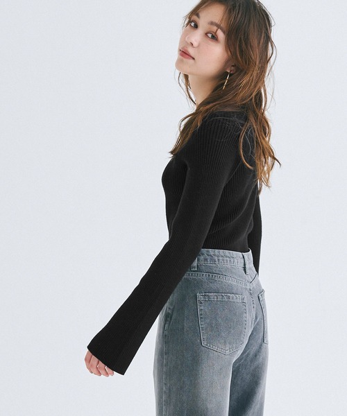 ベルスリーブニットトップス（ニット/セーター）｜coca（coca