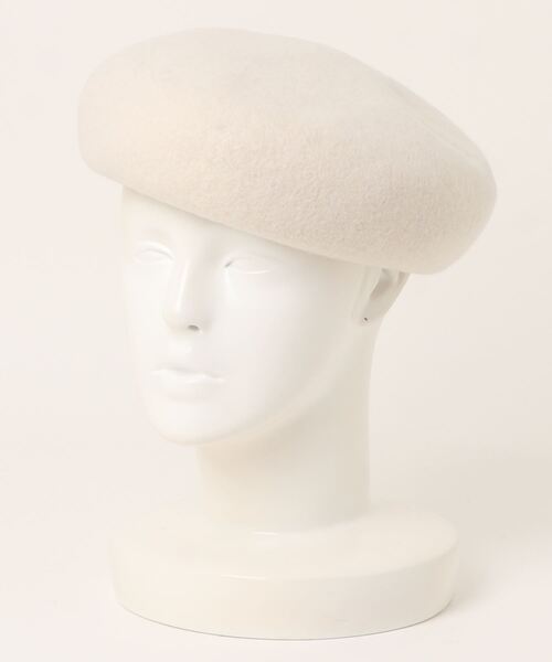 polcadot（ポルカドット）の「ウールバスクベレー（ハンチング/ベレー帽・レディース・アイボリー/ダークグリーン/ベージュ/ブラック/モカ・FREE）」の7枚目の写真