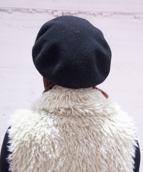 polcadot（ポルカドット）の「ウールバスクベレー（ハンチング/ベレー帽・レディース・アイボリー/ダークグリーン/ベージュ/ブラック/モカ・FREE）」の15枚目の写真