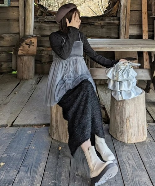 polcadot（ポルカドット）の「ウールバスクベレー（ハンチング/ベレー帽・レディース・アイボリー/ダークグリーン/ベージュ/ブラック/モカ・FREE）」の21枚目の写真