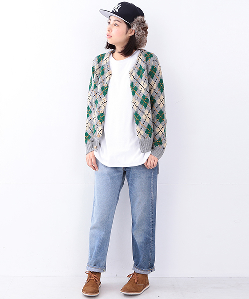 BEAMS BOY（ビームスボーイ）の「BEAMS BOY / サーマル×天竺 リバーシブル ロングスリーブ （Tシャツ/カットソー・レディース・ホワイト/グレー・ONE SIZE）」の13枚目の写真