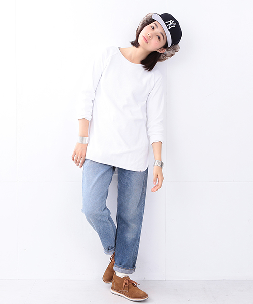 BEAMS BOY（ビームスボーイ）の「BEAMS BOY / サーマル×天竺 リバーシブル ロングスリーブ （Tシャツ/カットソー・レディース・ホワイト/グレー・ONE SIZE）」の17枚目の写真