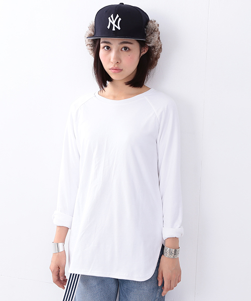 BEAMS BOY（ビームスボーイ）の「BEAMS BOY / サーマル×天竺 リバーシブル ロングスリーブ （Tシャツ/カットソー・レディース・ホワイト/グレー・ONE SIZE）」の18枚目の写真