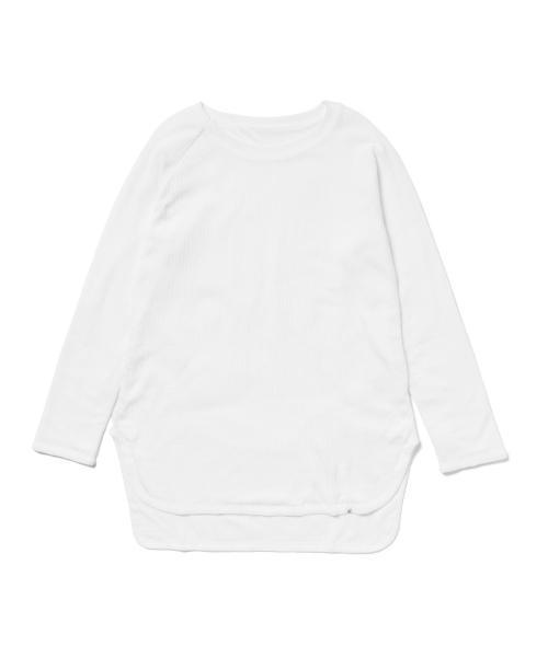 BEAMS BOY（ビームスボーイ）の「BEAMS BOY / サーマル×天竺 リバーシブル ロングスリーブ （Tシャツ/カットソー・レディース・ホワイト/グレー・ONE SIZE）」の10枚目の写真