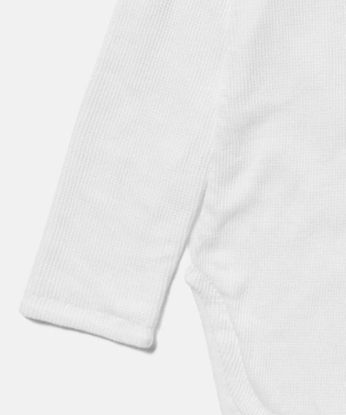 BEAMS BOY（ビームスボーイ）の「BEAMS BOY / サーマル×天竺 リバーシブル ロングスリーブ （Tシャツ/カットソー・レディース・ホワイト/グレー・ONE SIZE）」の5枚目の写真