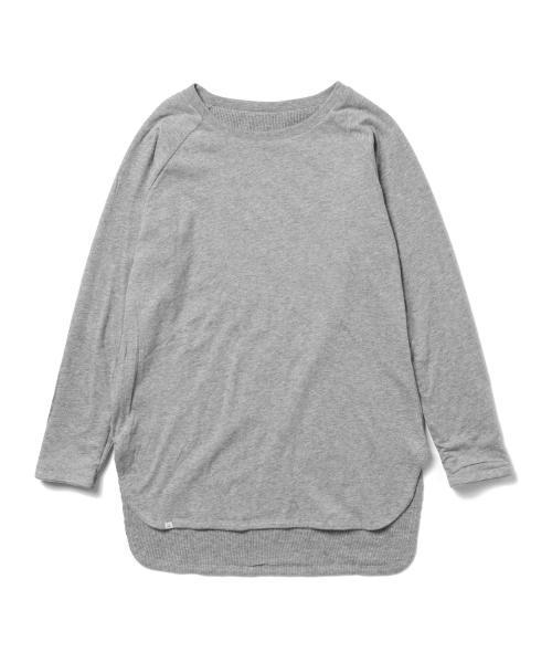 BEAMS BOY（ビームスボーイ）の「BEAMS BOY / サーマル×天竺 リバーシブル ロングスリーブ （Tシャツ/カットソー・レディース・ホワイト/グレー・ONE SIZE）」の8枚目の写真