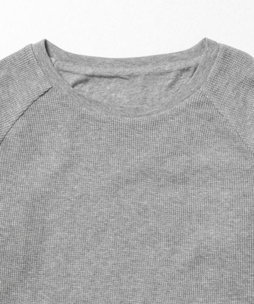 BEAMS BOY（ビームスボーイ）の「BEAMS BOY / サーマル×天竺 リバーシブル ロングスリーブ （Tシャツ/カットソー・レディース・ホワイト/グレー・ONE SIZE）」の21枚目の写真