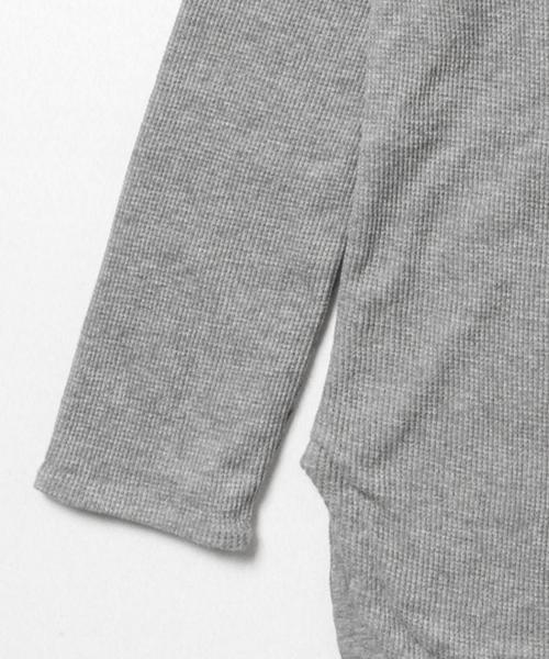 BEAMS BOY（ビームスボーイ）の「BEAMS BOY / サーマル×天竺 リバーシブル ロングスリーブ （Tシャツ/カットソー・レディース・ホワイト/グレー・ONE SIZE）」の9枚目の写真