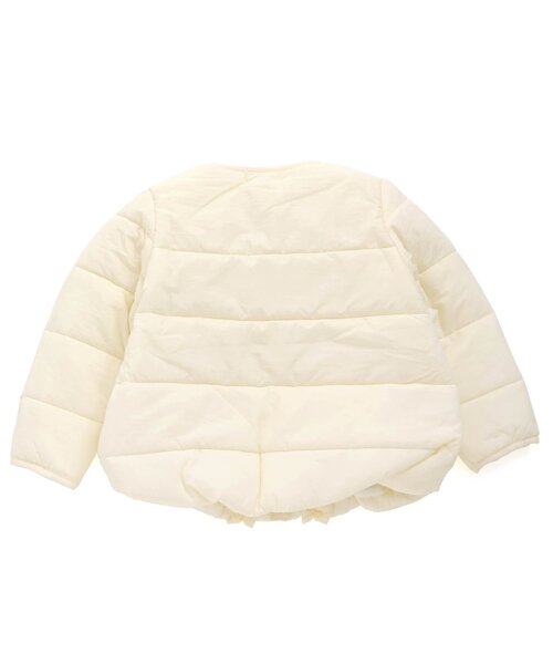 apres les cours（アプレレクール）の「【WEB限定】デイリー中綿フリルジャケット（ダウンジャケット/コート・キッズ・アイボリー/ピンク/ブラック/ミント・120/110/80/90/140/100/130）」の12枚目の写真