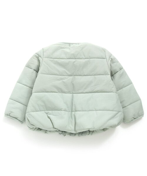 apres les cours（アプレレクール）の「【WEB限定】デイリー中綿フリルジャケット（ダウンジャケット/コート・キッズ・アイボリー/ピンク/ブラック/ミント・120/110/80/90/140/100/130）」の11枚目の写真
