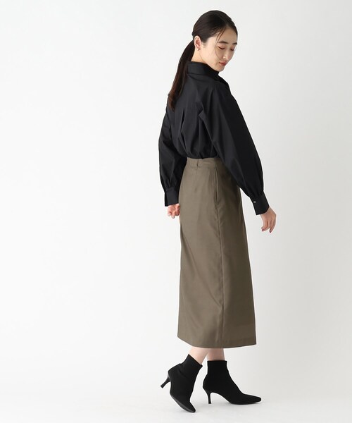 OPAQUE.CLIP（オペークドットクリップ）の「◆【大草直子さんコラボ】2wayジップアップスカート（スカート・レディース・モスグリーン/ダークブラウン/ブラック・36/40/38）」の16枚目の写真