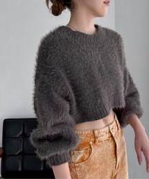 EPIMI E'PIMMY | 【ハンドウォッシャブル】2WAYモールフェザーショートプルオーバー(ニット/セーター)