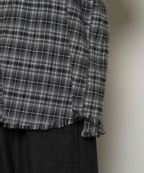 PUBLUX(パブリュクス)の「PUBLUX/パブリュクス スーパービッグダメージシャツ【限定展開】(シャツ/ブラウス・メンズ・グリーン/ネイビー/ブラック・SMALL/MEDIUM/LARGE)」の17枚目の写真