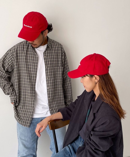 CANAL JEAN(キャナルジーン)の「AMERICAN NEEDLE ketchup刺繍CAP(キャップ・レディース・レッド・ONE SIZE)」の5枚目の写真