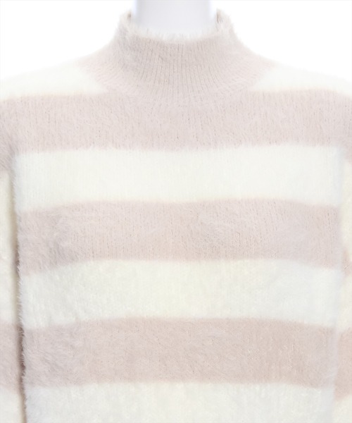 clear（クリア）の「×フェザーハイネックニットトップス（ニット/セーター・レディース・ベージュ/ピンク/アイボリー/ブルー/ホワイト系その他/ブラック/ベージュ系その他・F）」の12枚目の写真