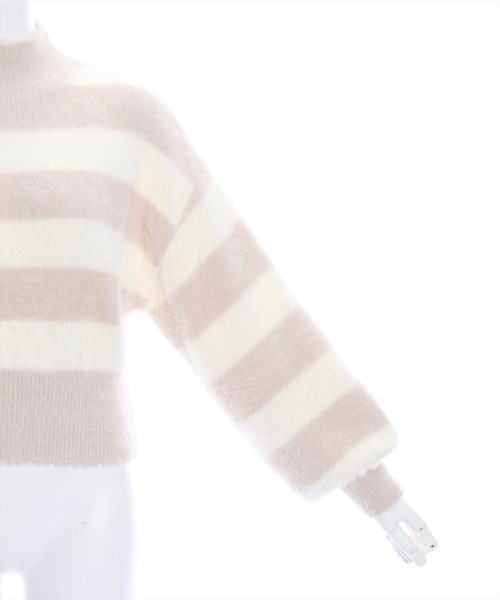 clear（クリア）の「×フェザーハイネックニットトップス（ニット/セーター・レディース・ベージュ/ピンク/アイボリー/ブルー/ホワイト系その他/ブラック/ベージュ系その他・F）」の13枚目の写真