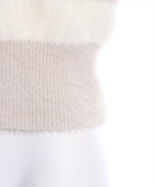 clear（クリア）の「×フェザーハイネックニットトップス（ニット/セーター・レディース・ベージュ/ピンク/アイボリー/ブルー/ホワイト系その他/ブラック/ベージュ系その他・F）」の14枚目の写真