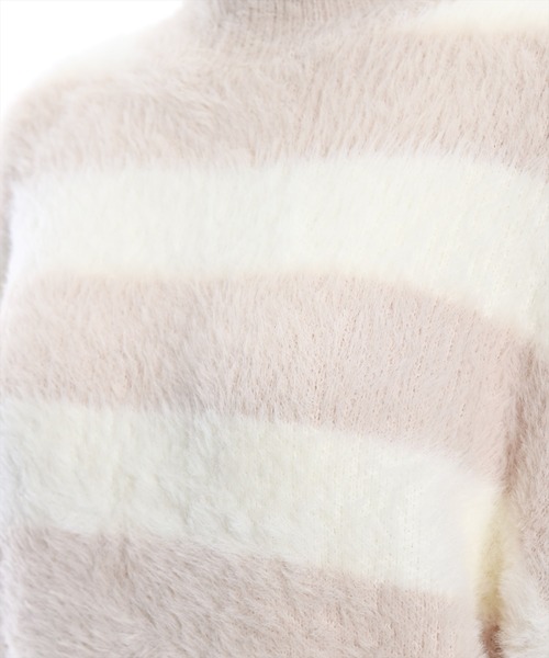 clear（クリア）の「×フェザーハイネックニットトップス（ニット/セーター・レディース・ベージュ/ピンク/アイボリー/ブルー/ホワイト系その他/ブラック/ベージュ系その他・F）」の15枚目の写真