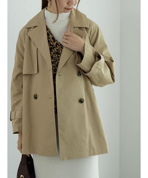 Te chichi（テチチ）の「ツイルショートトレンチコート（トレンチコート・レディース・ベージュ・F）」の4枚目の写真