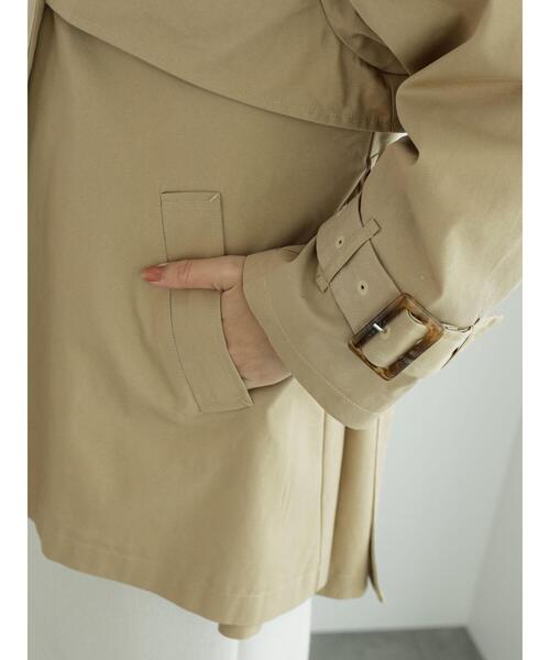 Te chichi（テチチ）の「ツイルショートトレンチコート（トレンチコート・レディース・ベージュ・F）」の10枚目の写真