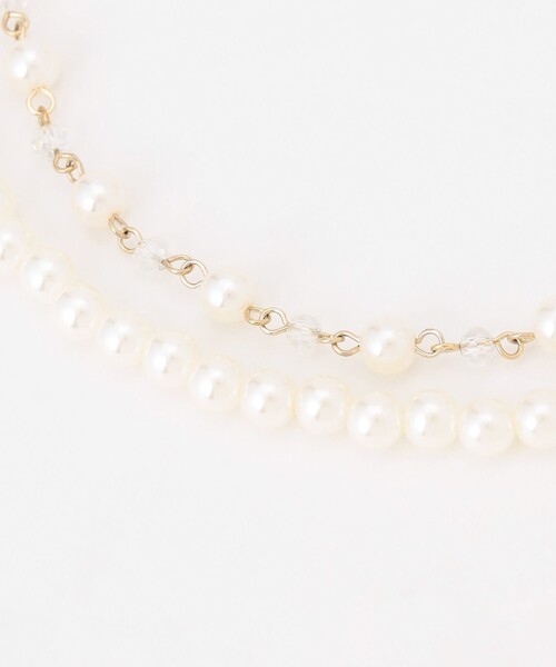 ANY SIS（エニィスィス）の「パール調2連 ネックレス（ネックレス・レディース・ホワイト系・F）」の2枚目の写真