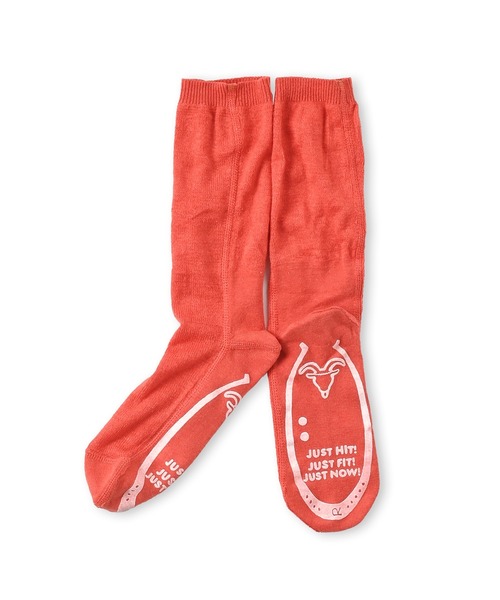 45R（フォーティファイブアール）の「超ガーゼニットソーの靴下（ソックス/靴下・レディース・グレー/オレンジ・X-SMALL/SMALL）」の2枚目の写真