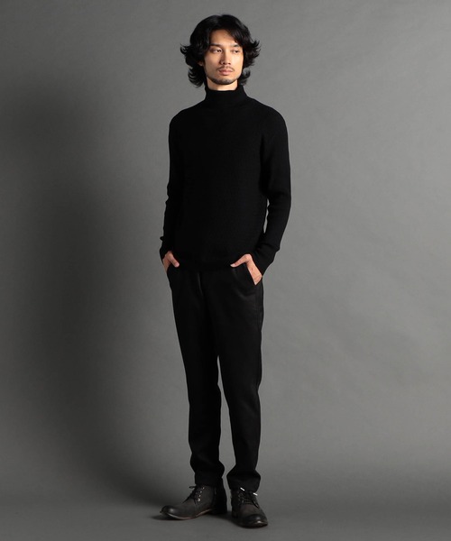 HIDEAWAYS NICOLE（ハイダウェイニコル）の「シェブロンJQタートルネックニット（ニット/セーター・メンズ・ボルドー/ブラック/モカ/ホワイト×ライトグレー・X-LARGE/MEDIUM/LARGE）」の5枚目の写真