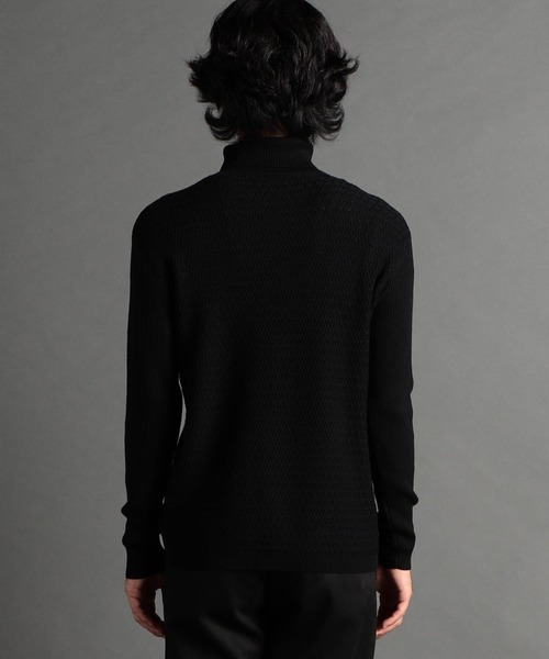 HIDEAWAYS NICOLE（ハイダウェイニコル）の「シェブロンJQタートルネックニット（ニット/セーター・メンズ・ボルドー/ブラック/モカ/ホワイト×ライトグレー・X-LARGE/MEDIUM/LARGE）」の6枚目の写真