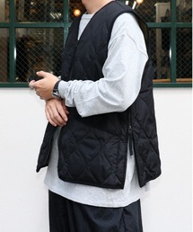 TAION | TAION/タイオン MILITARY W-ZIP V NECK DOWN VEST ミリタリー Vネックジップ ダウンベスト(ダウンベスト)