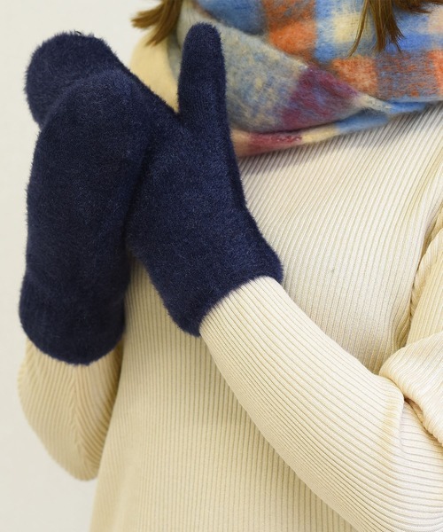 DAY CLOSET(デイ クローゼット)の「レディース シャギーニットボアミトン手袋(手袋・レディース・グレー/モカ/ネイビー/アイボリー/ワイン・ONE SIZE)」の13枚目の写真