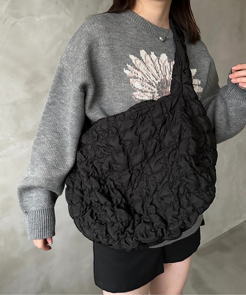 apres jour mignon(アプレジュールミニョン)の「【apresjour mignon×ARIAZ】キルティングバッグ(ショルダーバッグ・レディース・ブラック/ホワイト・ONESIZE)」の9枚目の写真