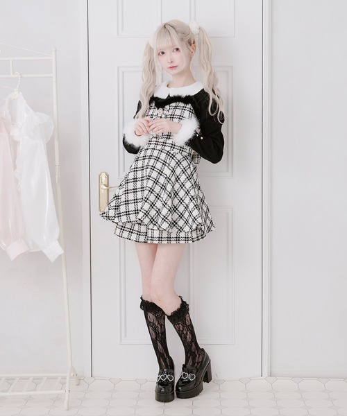 Pal elfy（パルエルフィー）の「アソートファー付きキャミワンピース