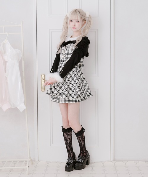 Pal elfy（パルエルフィー）の「アソートファー付きキャミワンピース