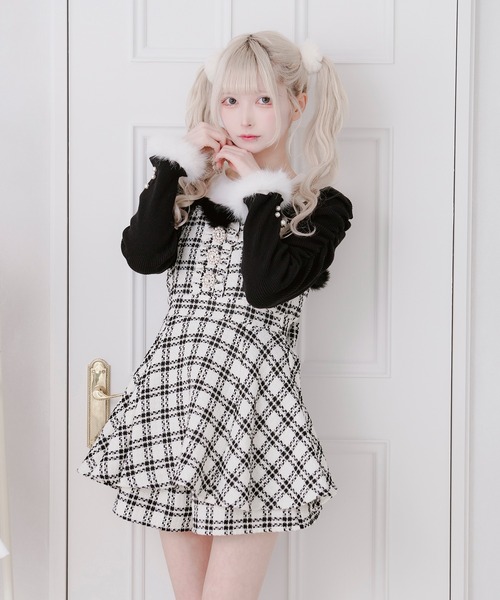 Pal elfy（パルエルフィー）の「アソートファー付きキャミワンピース