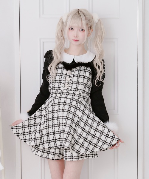 Pal elfy（パルエルフィー）の「アソートファー付きキャミワンピース