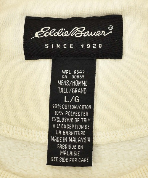 Eddie Bauer(エディーバウアー)の「【ヴィンテージ古着】Y2K Eddie Bauer/エディバウアー 刺繍 クルーネックスウェット(スウェット・メンズ・ベージュ・LARGE)」の3枚目の写真