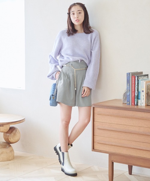 mysty woman（ミスティウーマン）の「アソートタックショートパンツ 101952（その他パンツ・レディース・ブラック系その他/モカ/ホワイト系その他・FREE）」の6枚目の写真