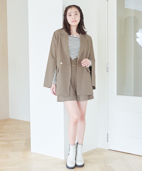 mysty woman（ミスティウーマン）の「アソートタックショートパンツ 101952（その他パンツ・レディース・ブラック系その他/モカ/ホワイト系その他・FREE）」の9枚目の写真