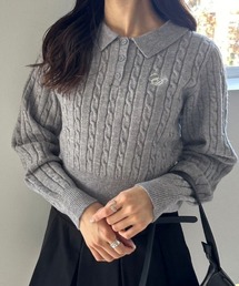 OLIVE des OLIVE | ケーブル衿ニット　1041050010(ニット/セーター)