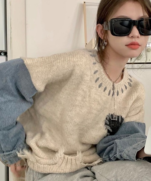 ツナバーディーハント　セーターのみ 楽天市場】風合い「 M I X ニット 。」レディース セーター